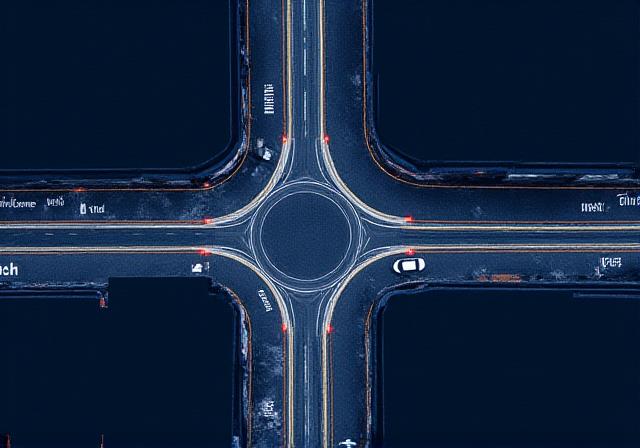 Vue aérienne stylisée du quartier de Rome à Paris